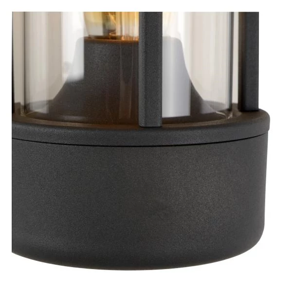 Lucide LORI - Wandlamp Binnen/Buiten - Ø 12 cm - 1xE27 - IP44 - Dag/nacht sensor - Antraciet - detail 2